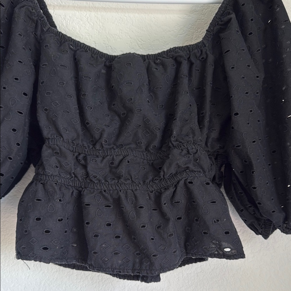 A New Day Black Blouse Chic Top - Picture 6 of 9